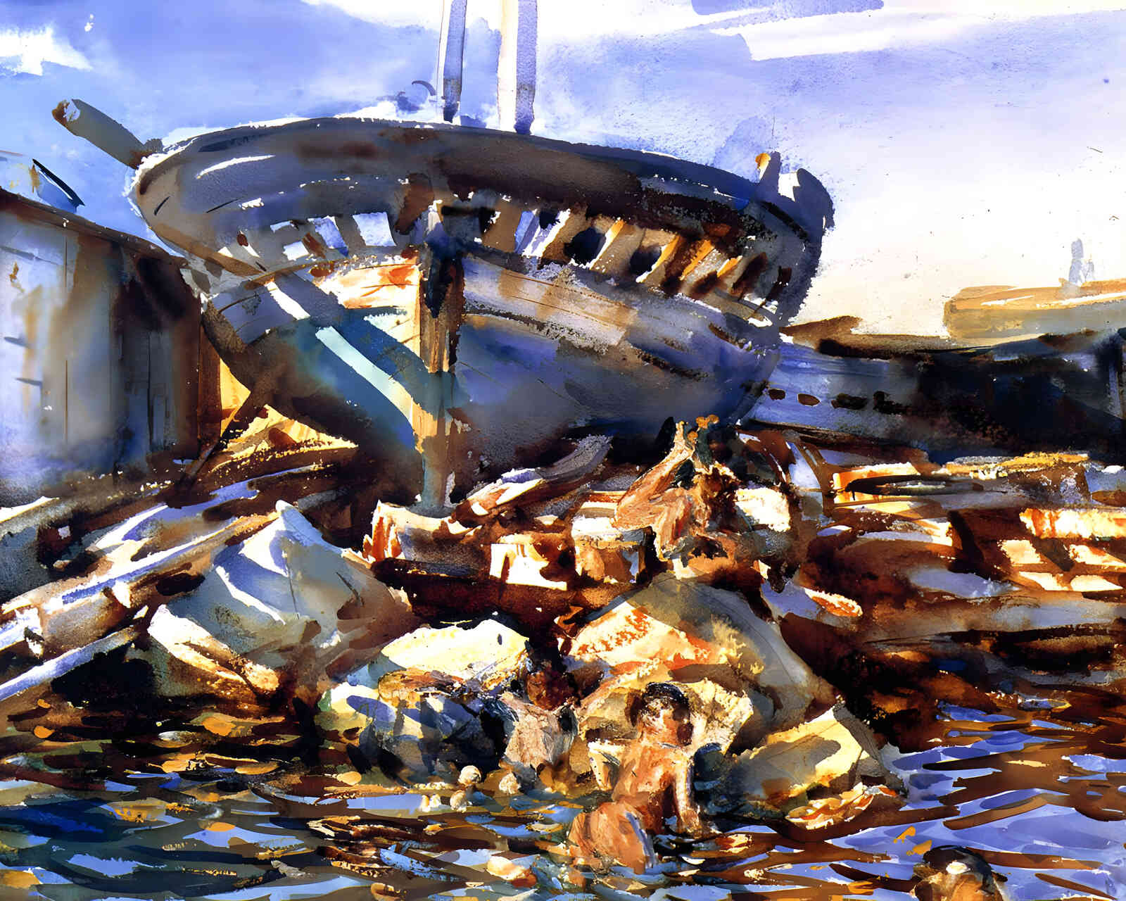 Flotsam and Jetsam 1908 Painting by John Singer Sargent 8x10" Art Print