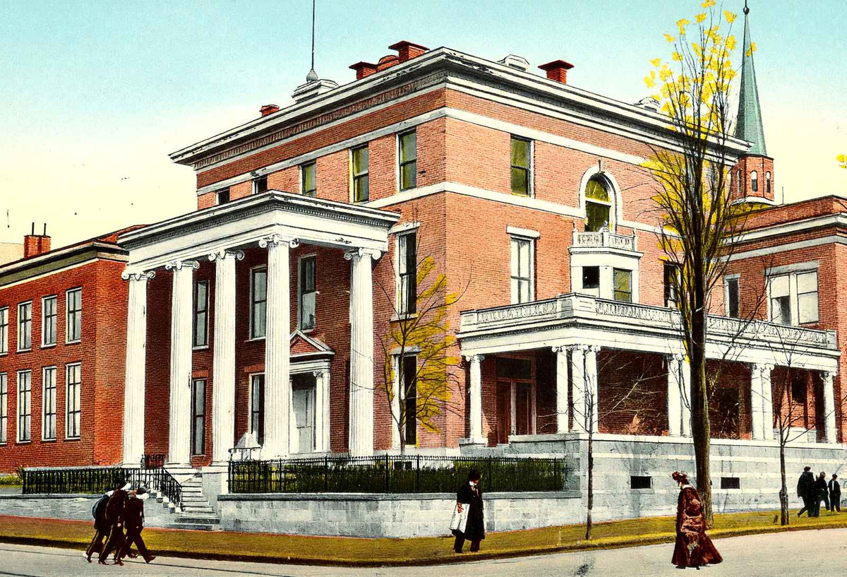 Fort Henry Club Wheeling West Virginia in 1908 Vintage Print (7 Sizes)