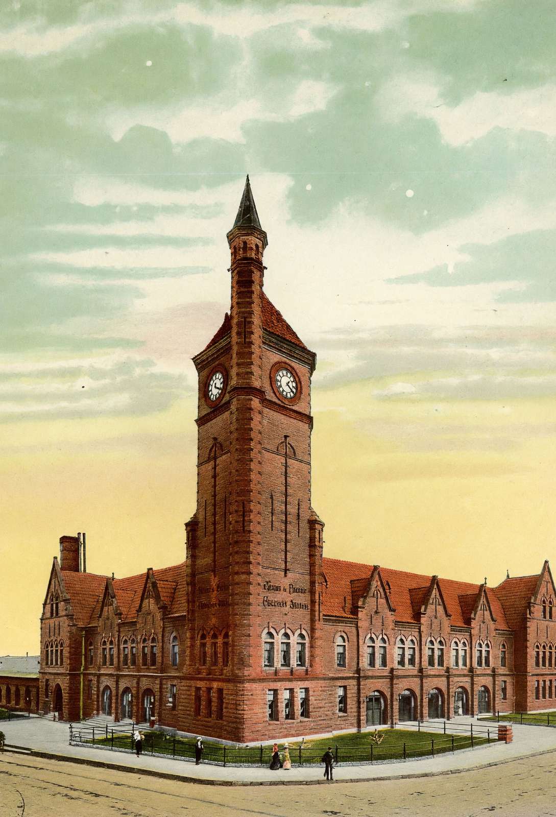 Texas & Pacific Station Fort Worth in 1906 Vintage Print (7 Sizes)
