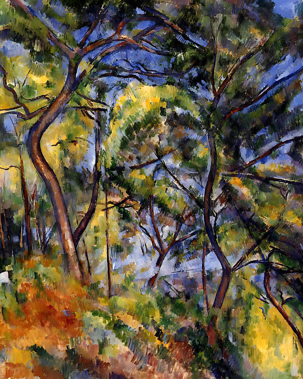 Forest () Painting by Paul Cezanne 8x10" Art Print - Acid Free