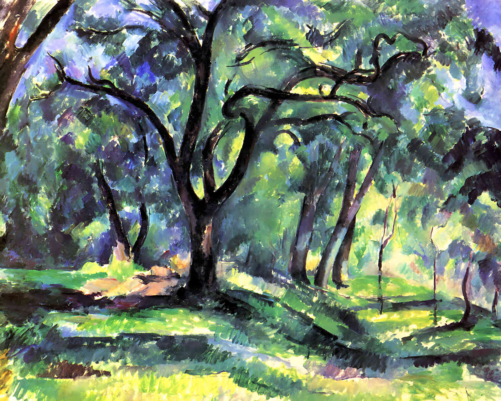 Forest Painting by Paul Cezanne 8x10" Art Print (High Quality)