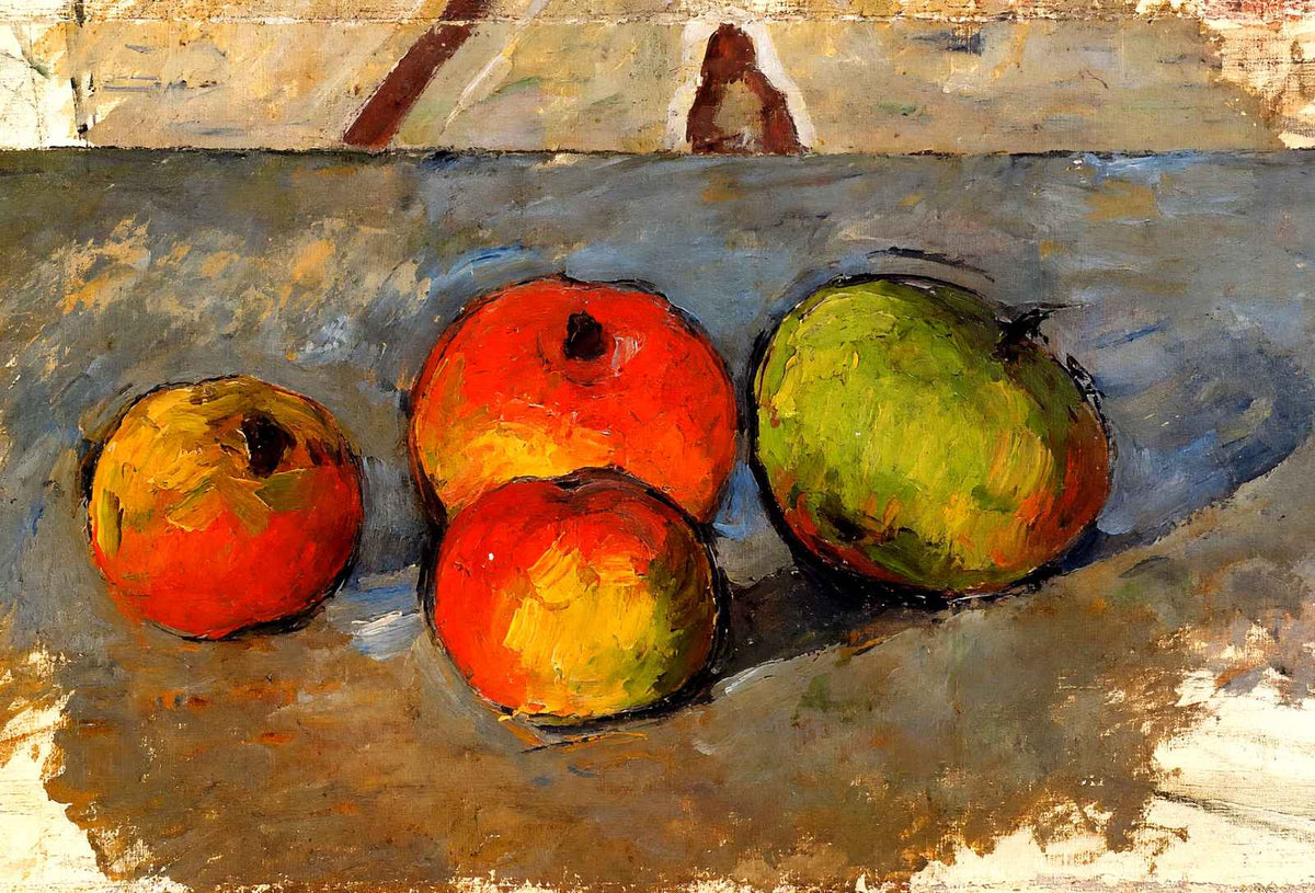 Four Apples Art Print 1881 Painting by Paul Cezanne (6 Sizes) - Archival Paper