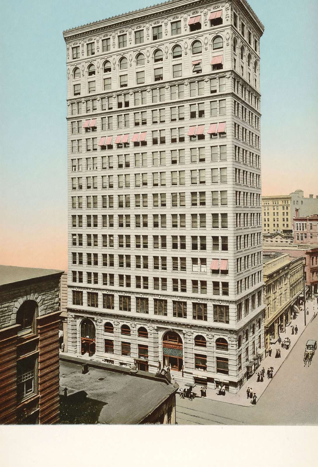 Fourth National Bank Atlanta in 1906 Vintage Print (7 Sizes) - Restored