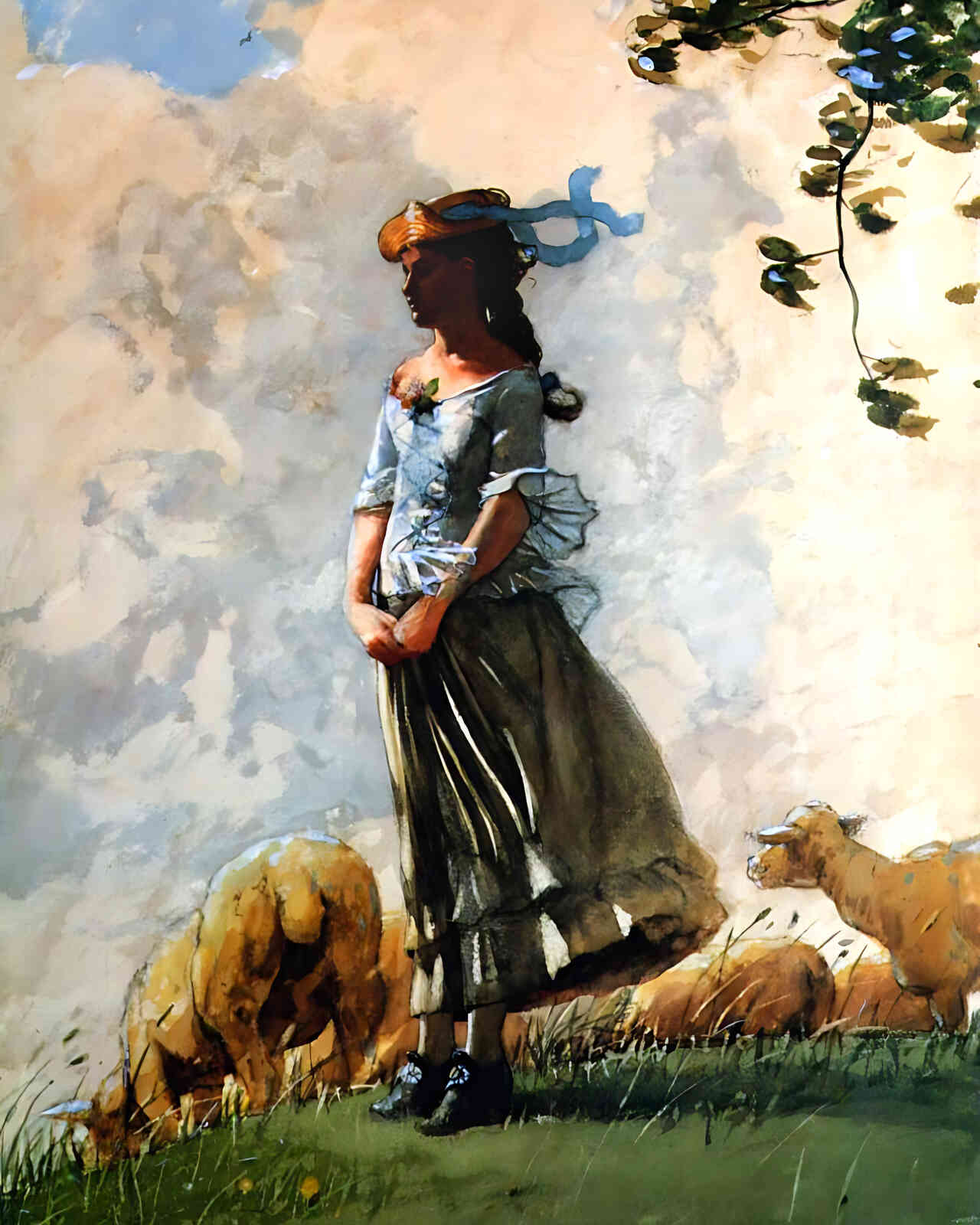 Fresh Air Painting by Winslow Homer 8x10" Art Print High Quality