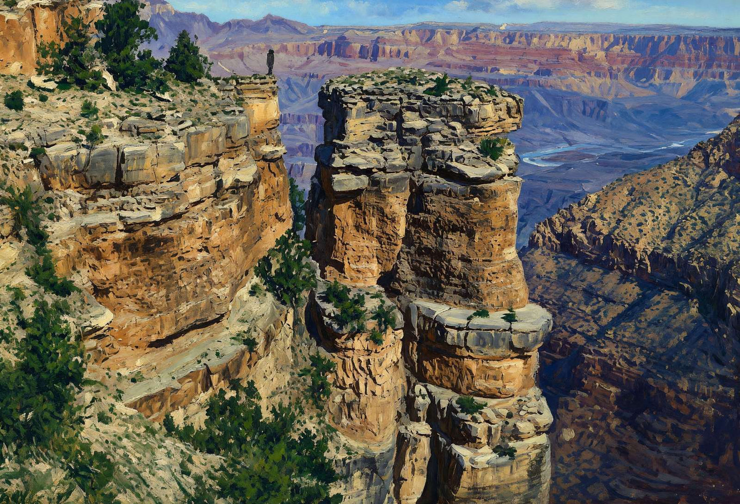 From Bissell's Point Grand Canyon in 1907 Painting Print (7 Sizes)