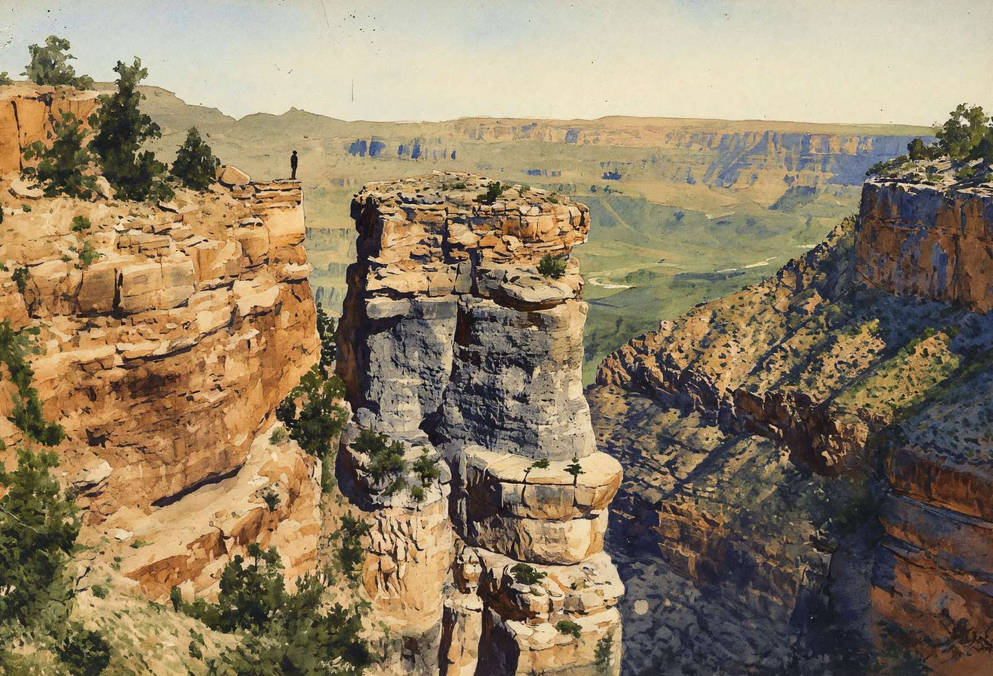 From Bissell's Point Grand Canyon in 1908 Painting Print (7 Sizes)