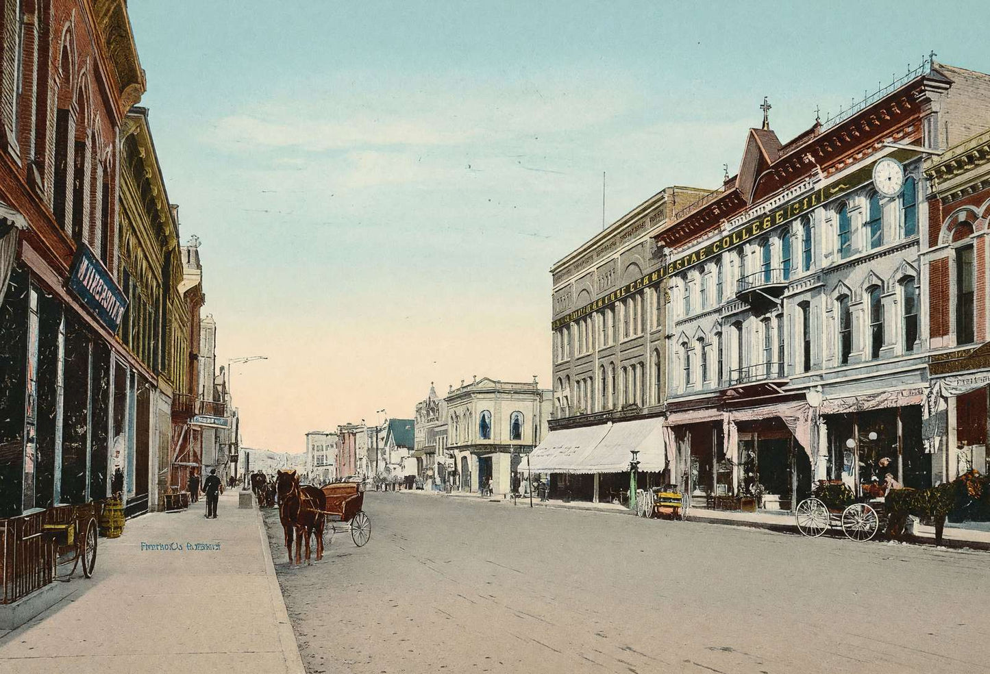 Front Street Looking North Mankato MN in 1906 Vintage Print (7 Sizes)