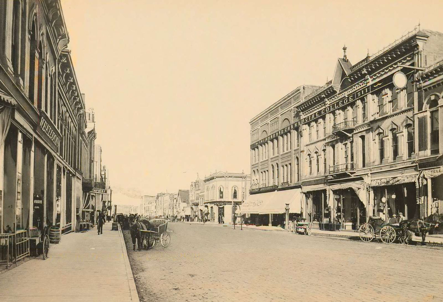 Front Street Looking North Mankato MN in 1907 Vintage Print (7 Sizes)