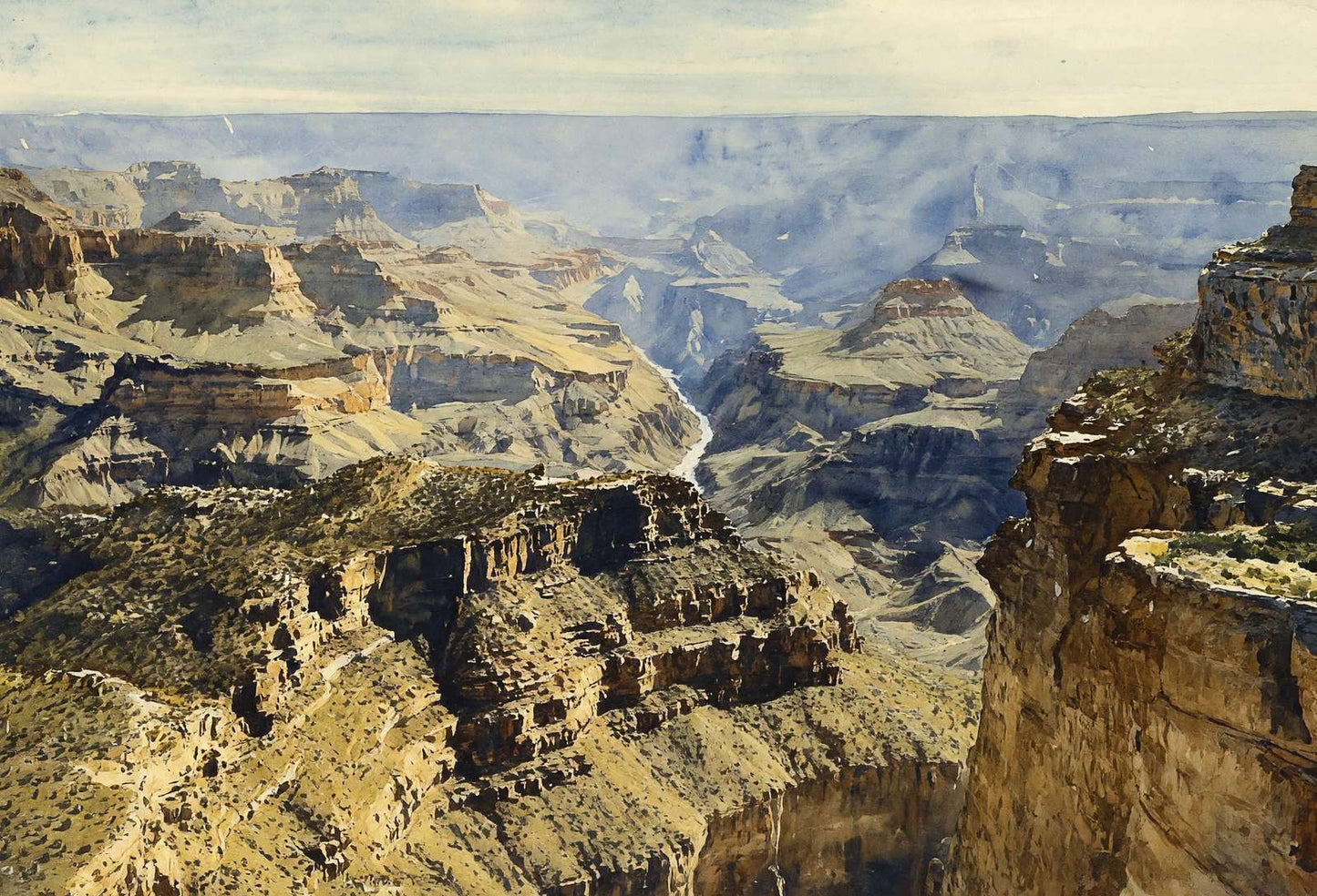 From Panorama Point Grand Canyon in 1908 Art Print (7 Sizes) - Premium Print