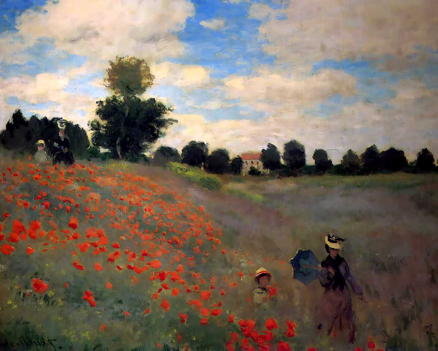 Field of Poppies Painting by Claude Monet 8x10" Art Print