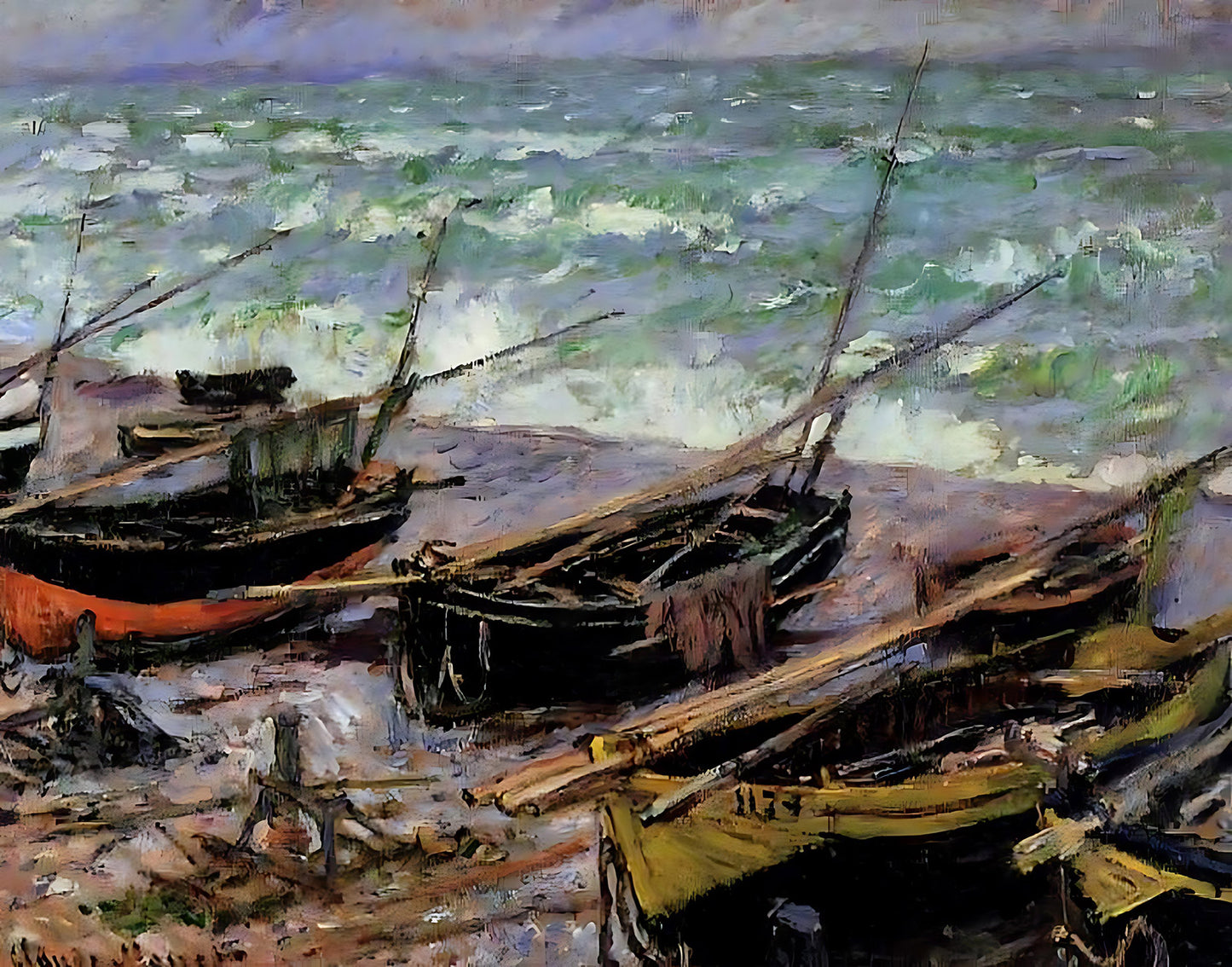 Fishing Boats Painting by Claude Monet 8x10" Art Print