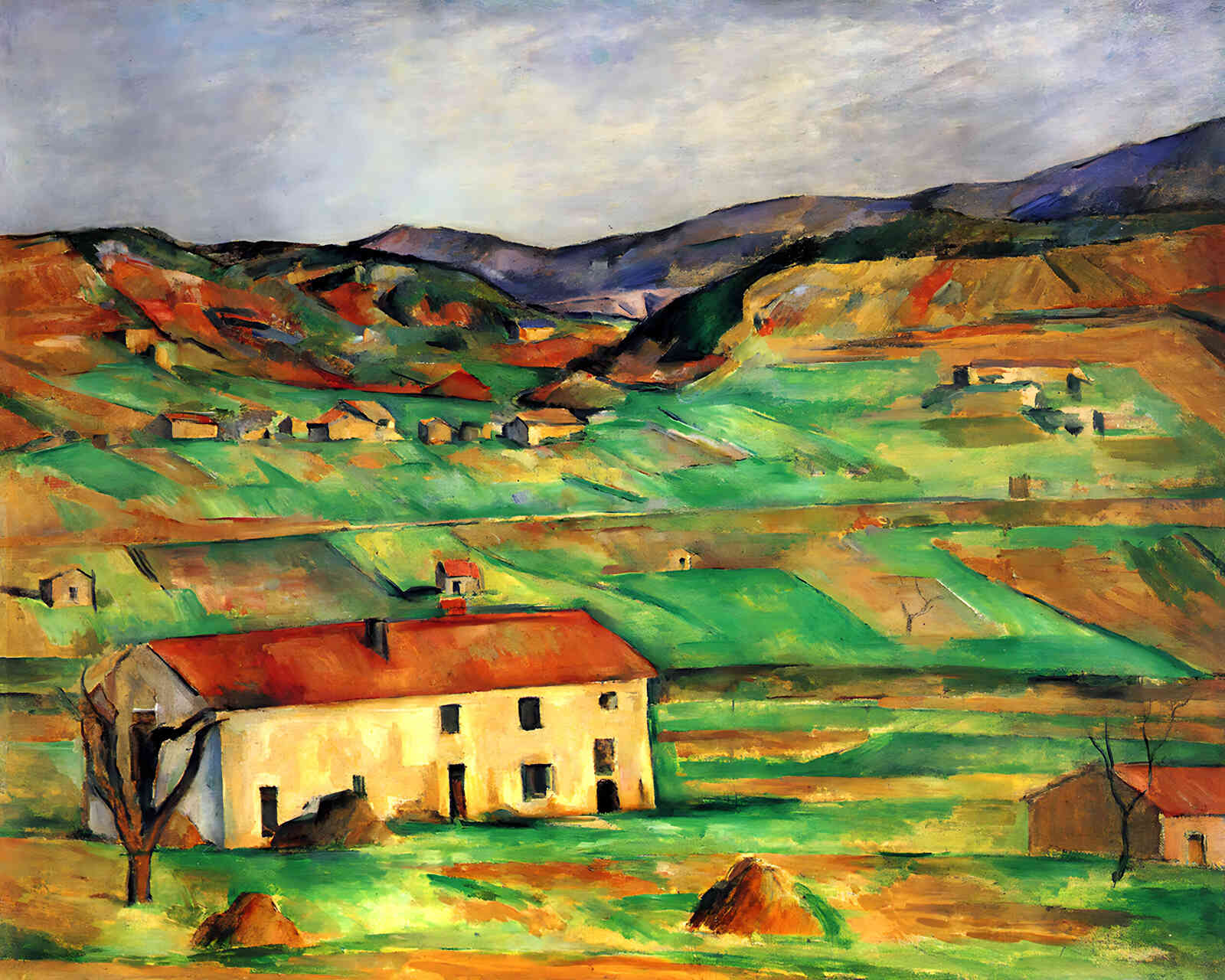 Gardanne Painting by Paul Cezanne 8x10" Art Print - Acid Free