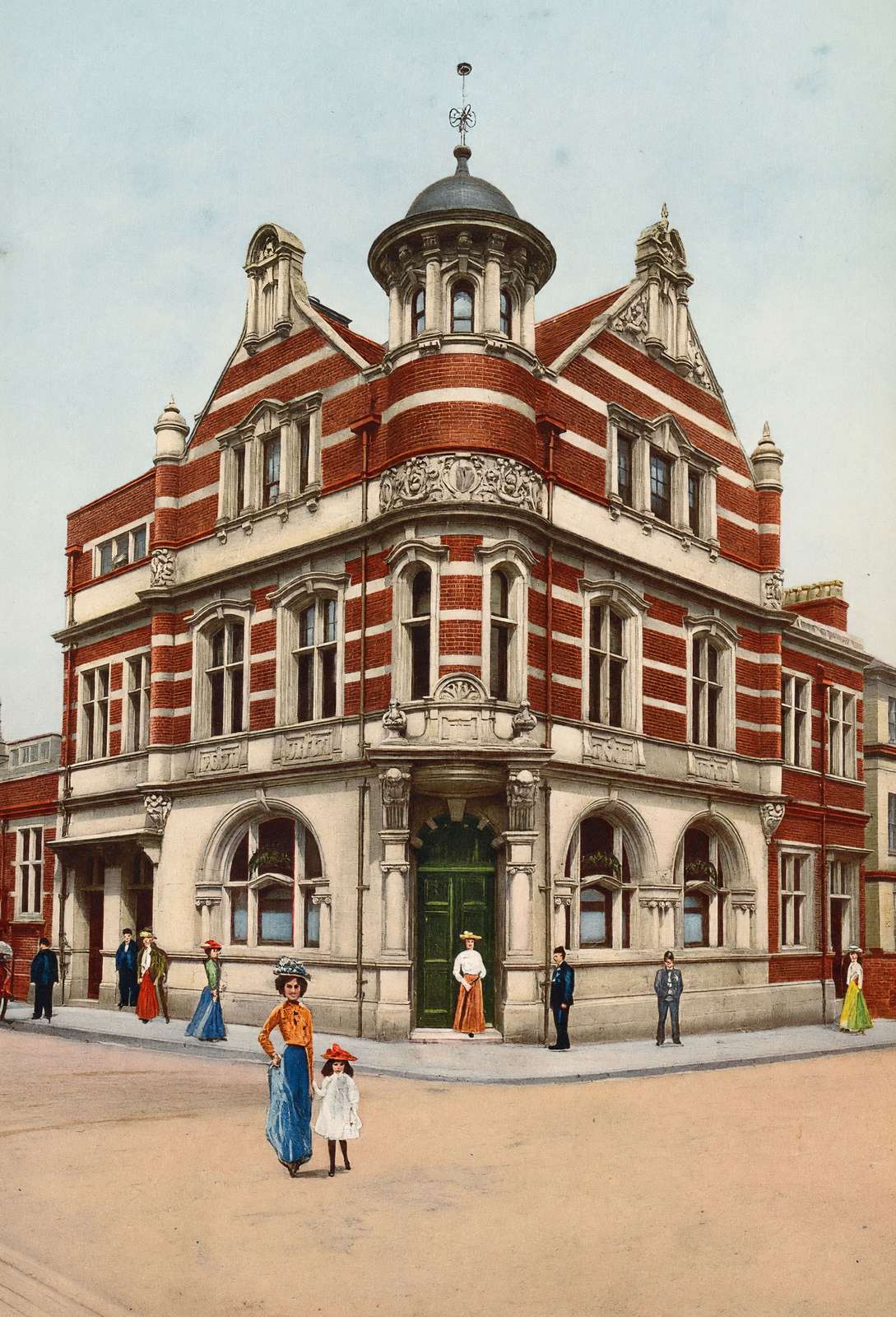 General Post Office Aldershot in 1904 Vintage Print (7 Sizes) - Restored