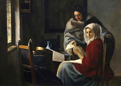 Girl Interrupted at Her Music 1661 by Johannes Vermeer Fine Art Print (6 Sizes)