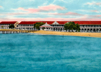 Grand Hotel Point Clear Alabama in 1907 Vintage Print (7 Sizes) - Premium Print
