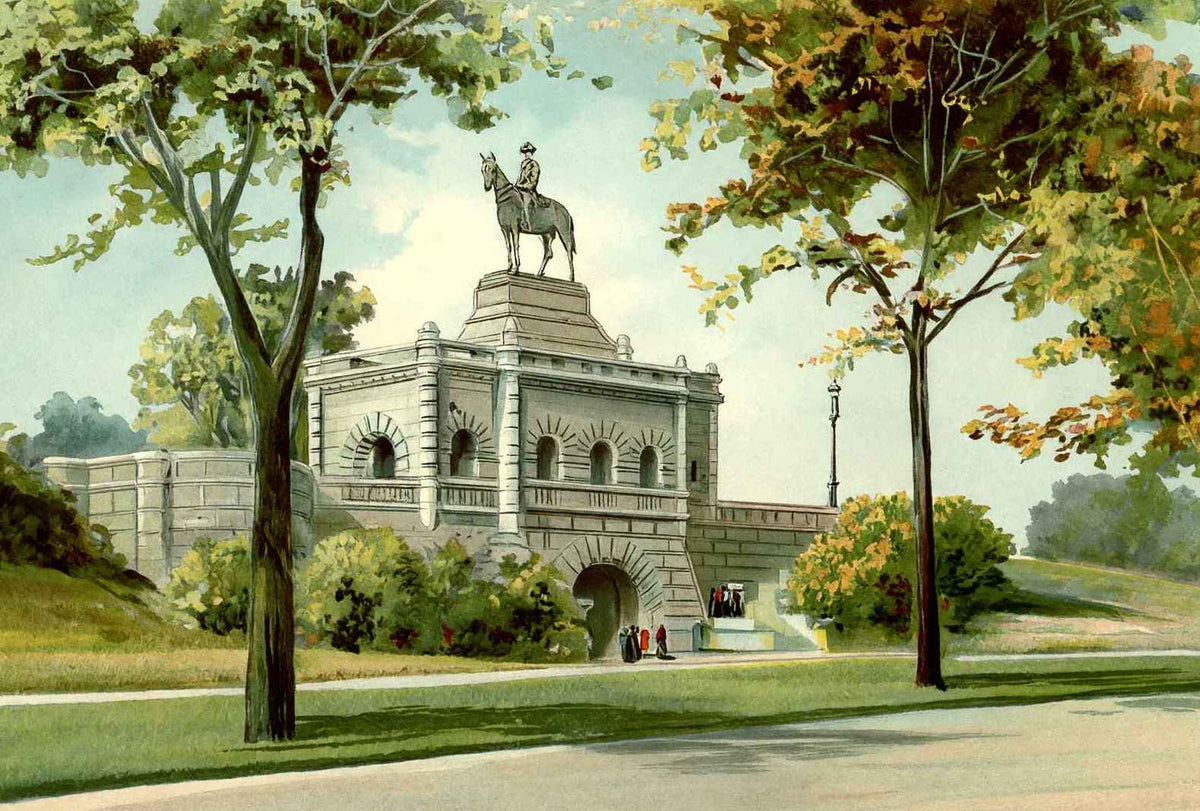 Grant Monument Lincoln Park Chicago Vintage Print (7 Sizes) - Retouched