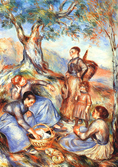 Grape Pickers at Lunch Art Print 1888 by Pierre-Auguste Renoir (6 Sizes)
