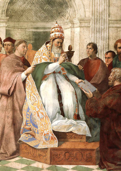 Gregory Ix Approving the Decretals Art Print 1511 Painting by Raphael (6 Sizes)