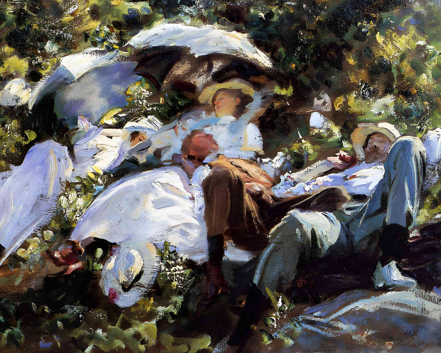 Group with Parasols 1905 Painting by John Singer Sargent 8x10" Art Print