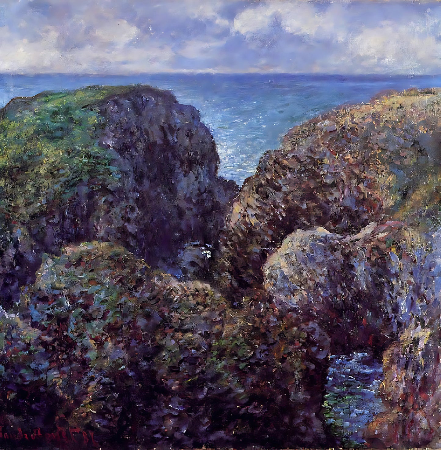 Group of Rocks at Port-Goulphar Painting by Claude Monet 8x10" Art Print