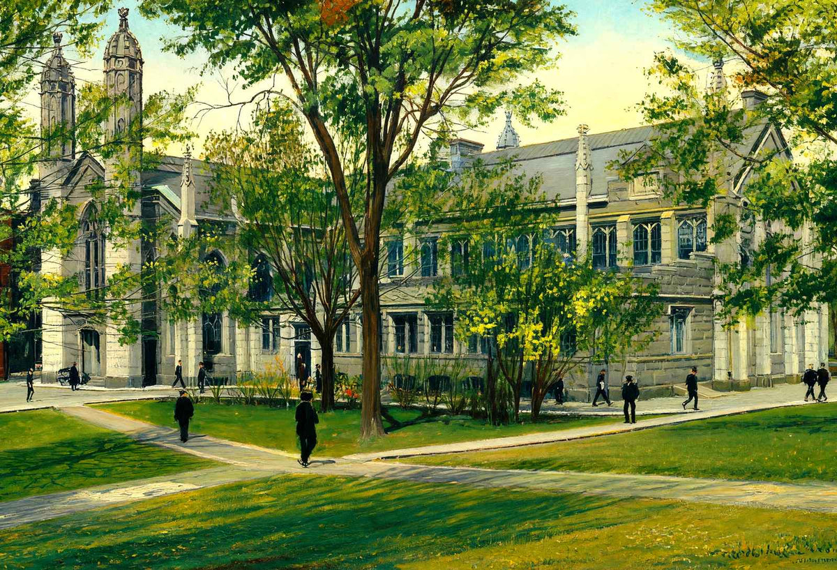 The Library at Gore Hall, Cambridge, Massachusetts in 1904 Art Print (7 Sizes)
