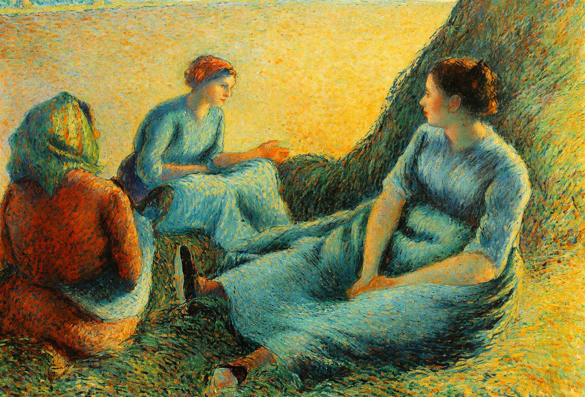 Haymakers Resting 1891 Painting by Camille Pissarro Art Print (6 Sizes)