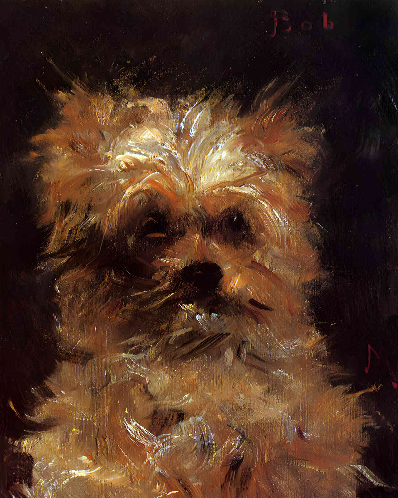 Head of a Dog 1876 Painting by Edouard Manet 8x10" Art Print