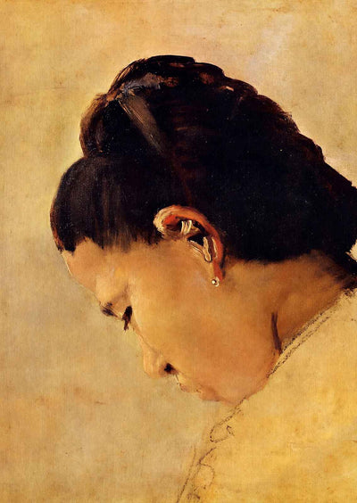 Head of a Girl 1879 Painting by Georges Seurat Art Print (6 Sizes)