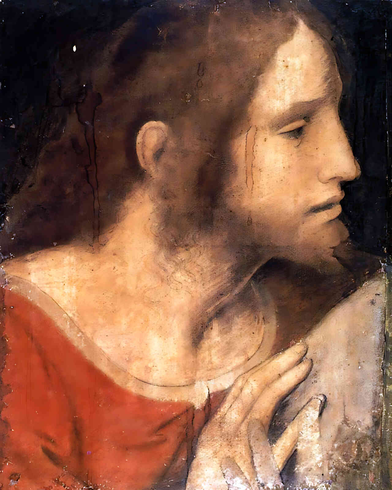 Head of St. James the Less Painting by Leonardo da Vinci 8x10" Art Print
