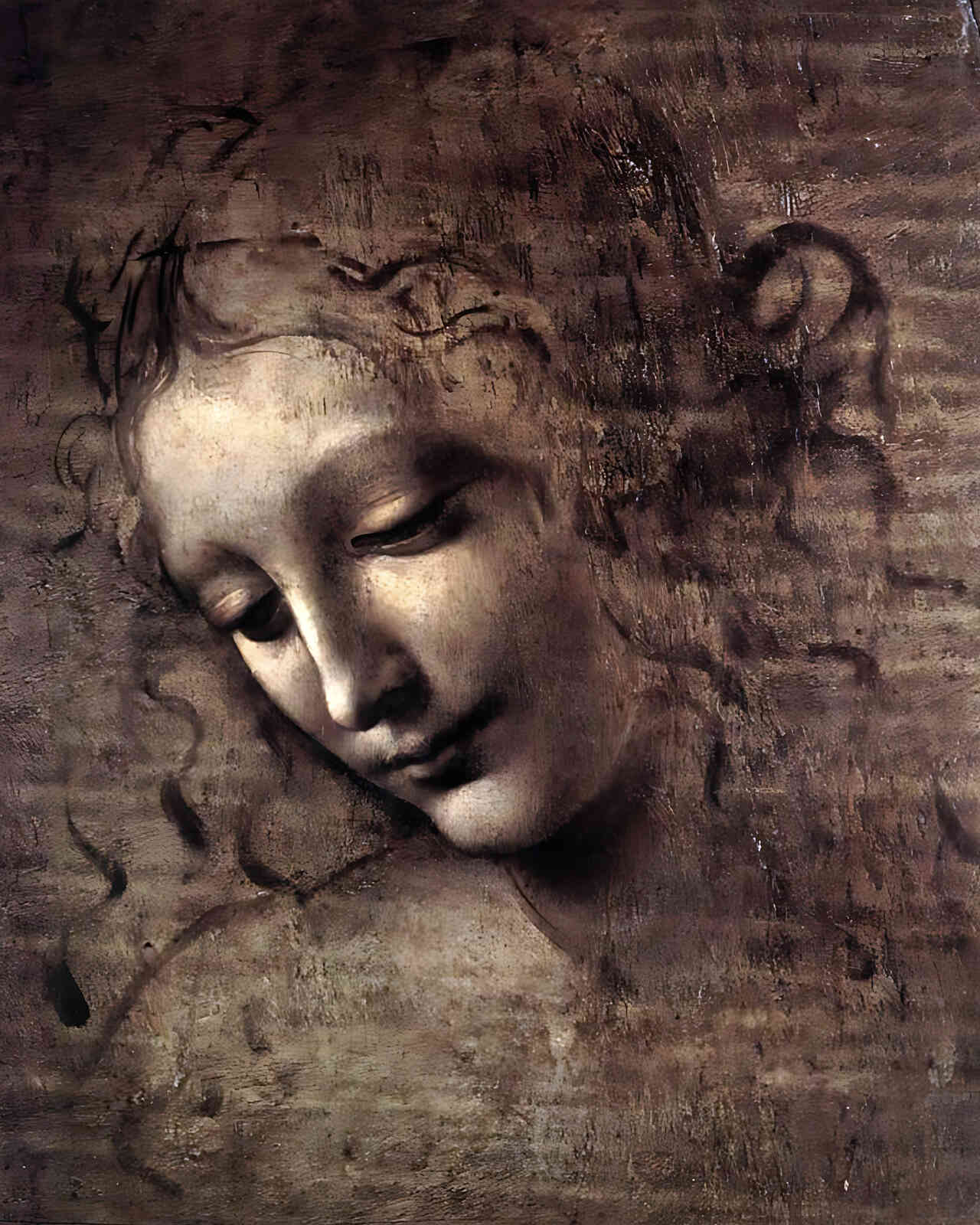 Head of a Young Woman with Tousled Hair (Leda) 8x10" Print (High Quality)