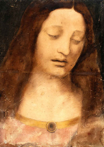 Head of Christ Fine Art Print 1495 Painting by Leonardo da Vinci (6 Sizes)