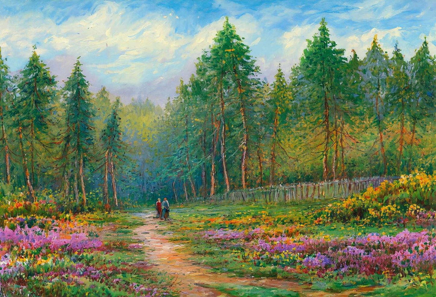 Heather and Pine Wood New Forest in 1929 Art Print (7 Sizes) - Acid Free