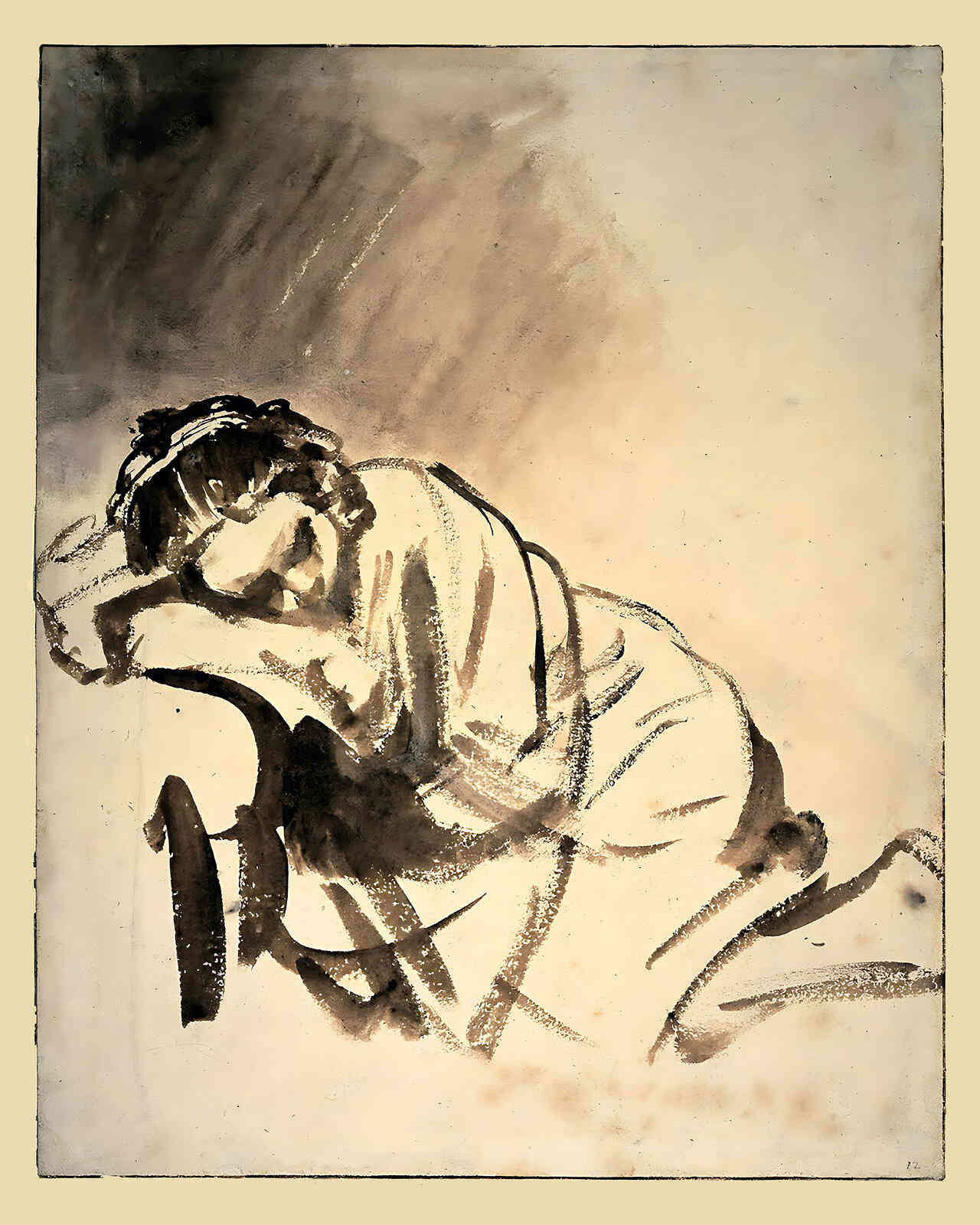 Hendrickje Sleeping Painting by Rembrandt 8x10" Art Print - Premium Quality