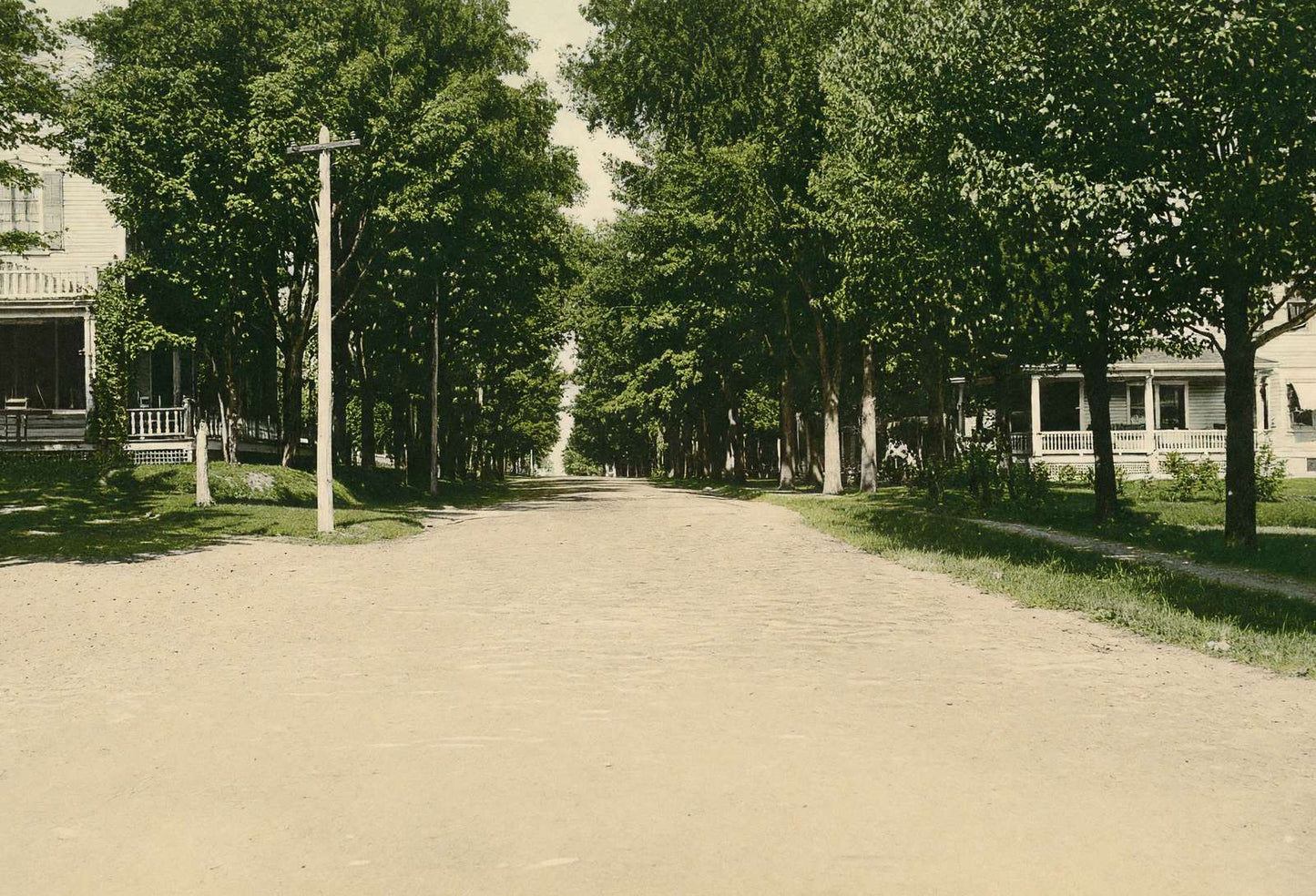 High Street Newport Maine in 1907 Vintage Print (7 Sizes) - Acid Free