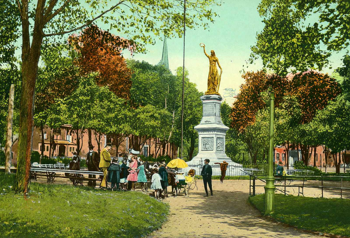 Hampden Park, Holyoke, Massachusetts in 1908 Vintage Print (7 Sizes) - Restored