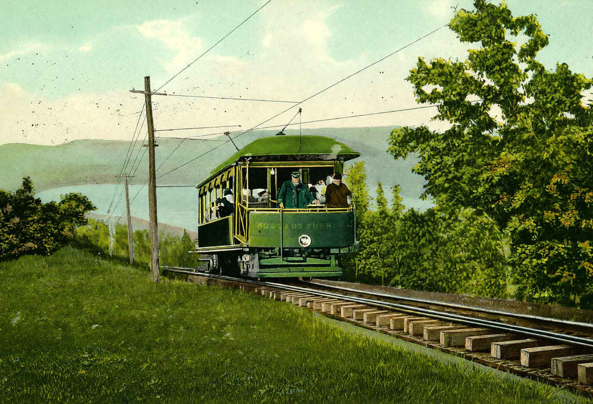 Railroad on Mount Tom, Holyoke, Massachusetts in 1908 Vintage Print (7 Sizes)