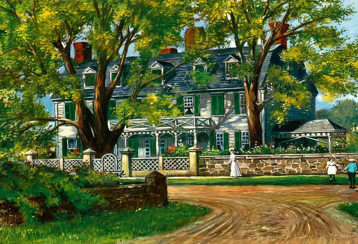 Home of John Quincy Adams in Quincy MA Painting Print (7 Sizes) - Shipped Flat