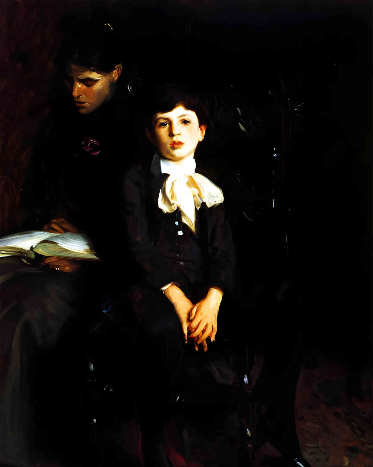 Homer Saint Gaudens and His Mother 1890 Painting by John Singer Sargent 8x10" Art Print