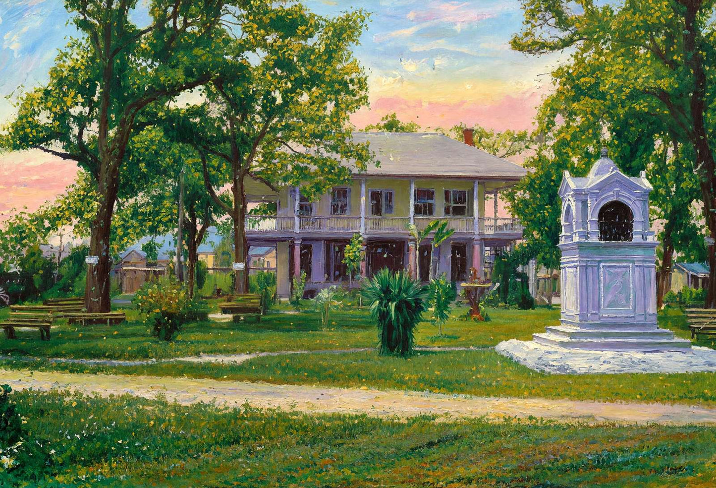 Park House Sam Houston Park in 1906 Art Print (7 Sizes) - High Quality