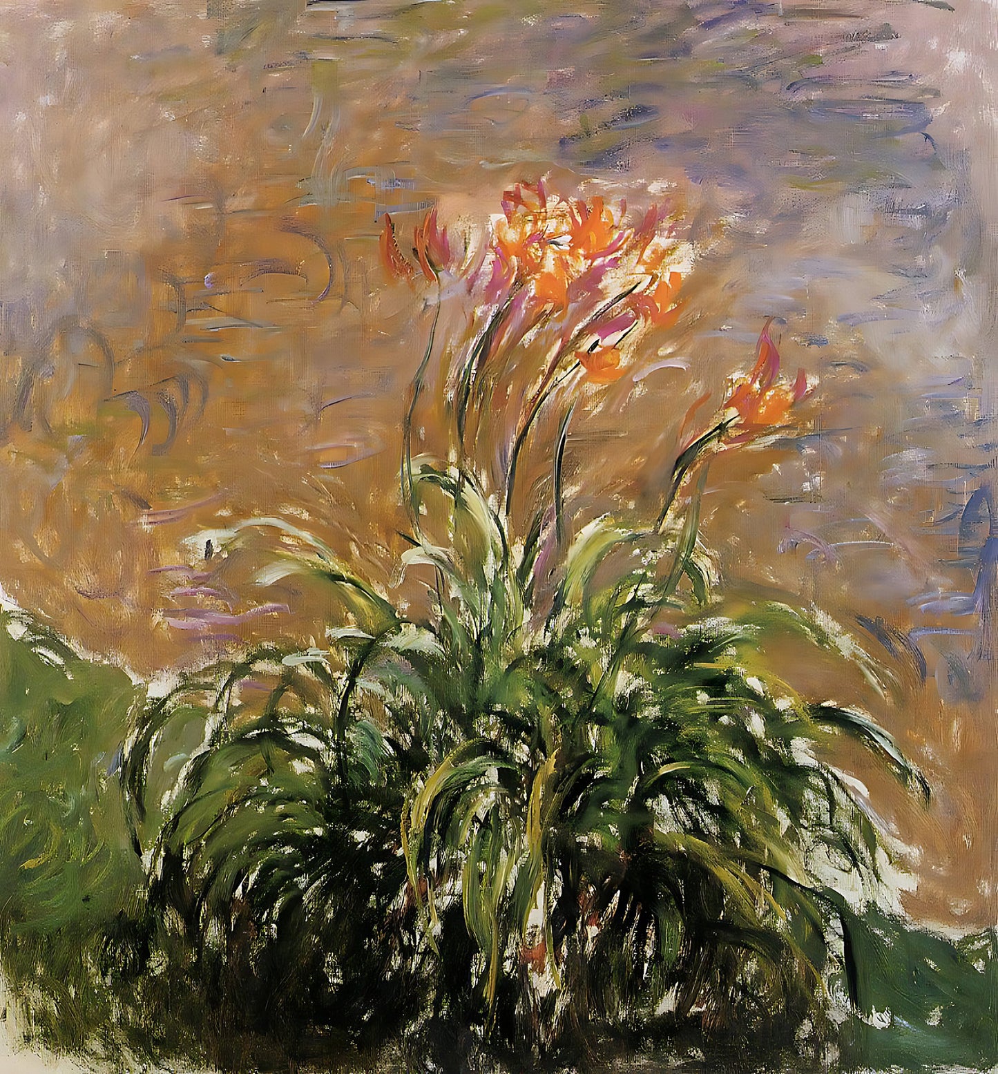 Hamerocallis Painting by Claude Monet 8x10" Art Print