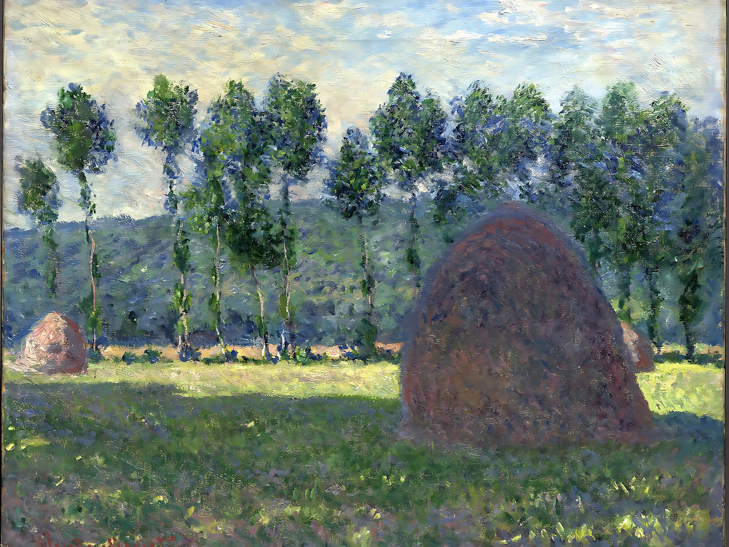 Haystack at Giverny (1885) Painting by Claude Monet 8x10" Art Print
