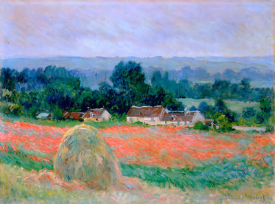 Haystack at Giverny (1886) Painting by Claude Monet 8x10" Art Print