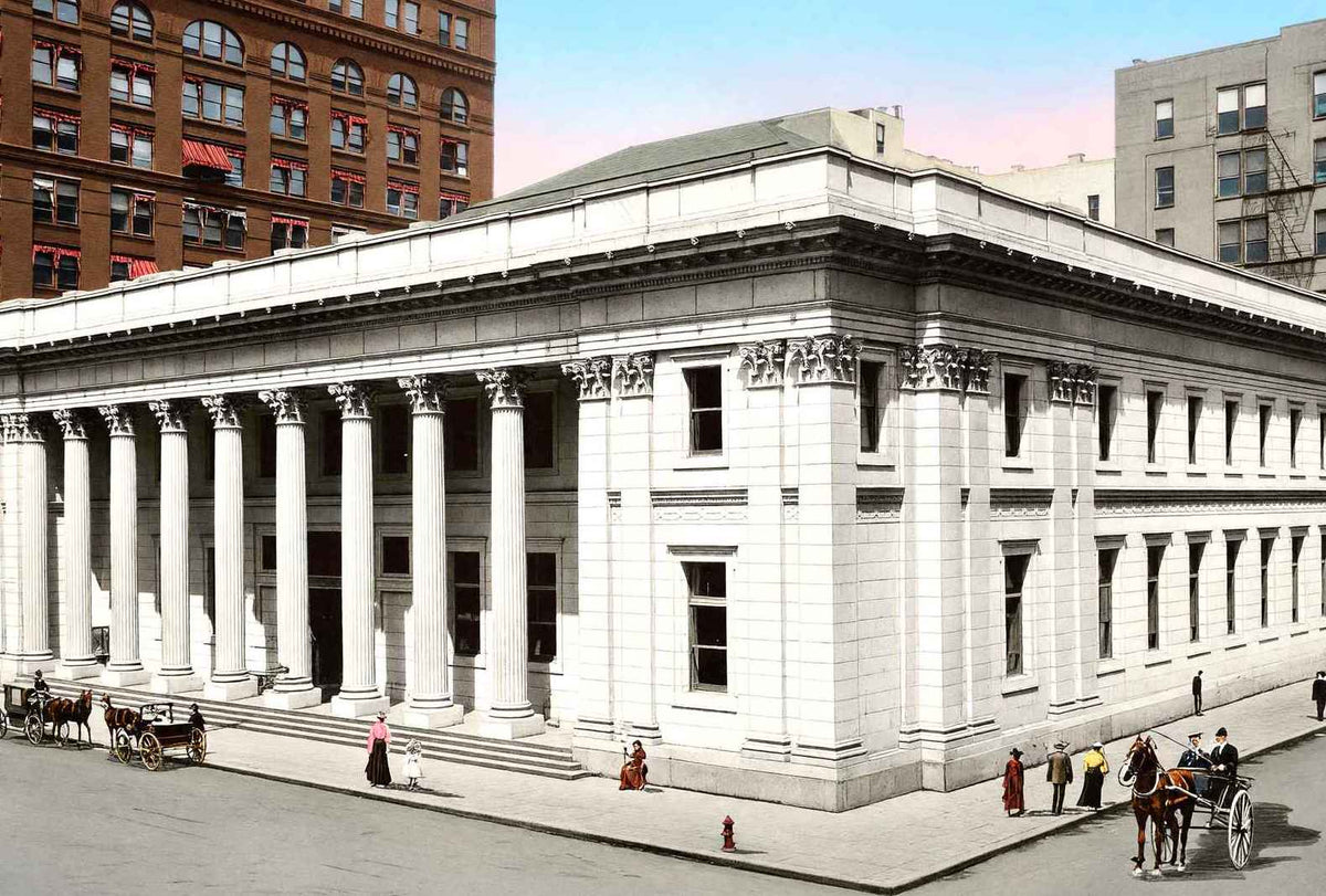 Illinois Trust and Savings Bank Chicago in 1905 Vintage Print (7 Sizes)