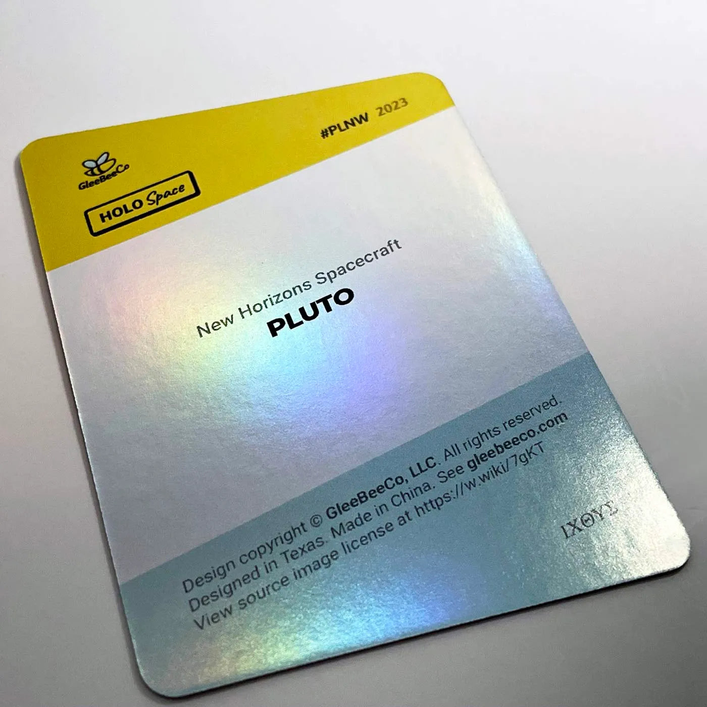 Pluto Holographic Space Card - New Horizons Spacecraft 2023 GleeBeeCo #PLNW