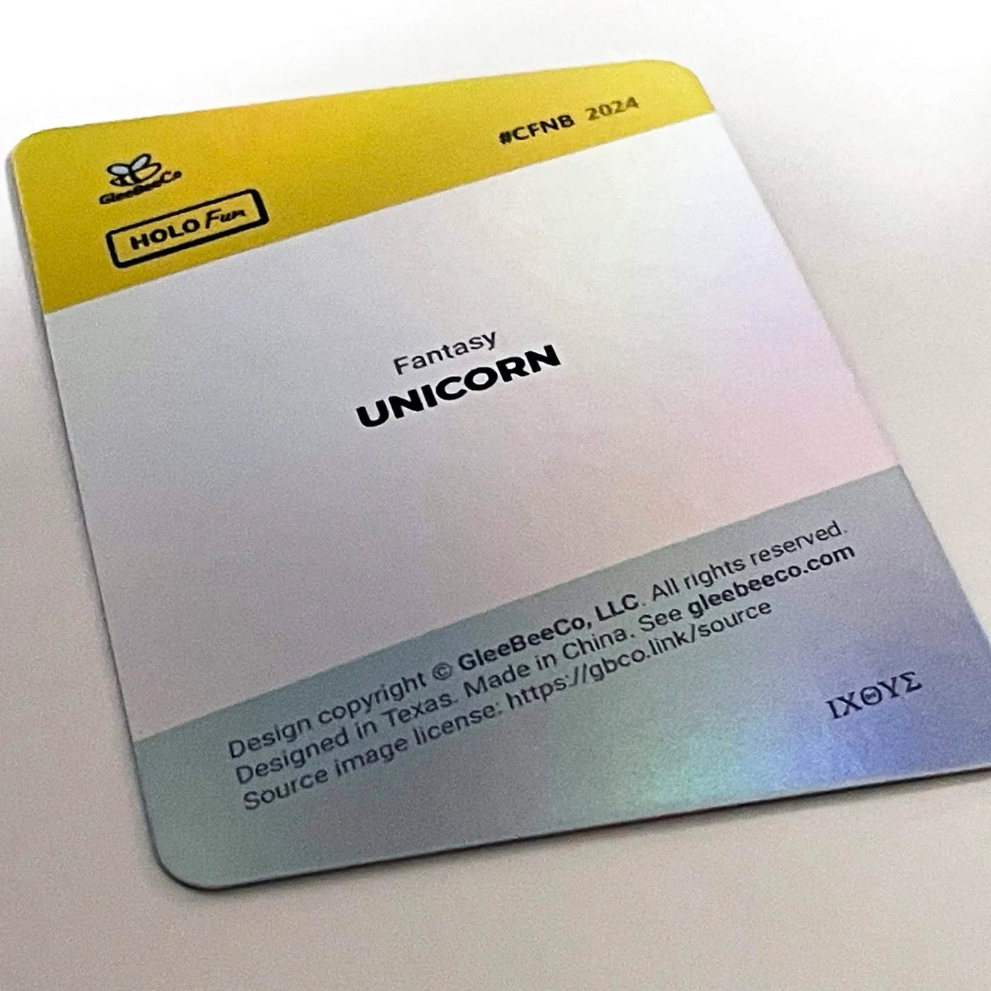 Holographic Unicorn Trading Card - 2024 GleeBeeCo Holo Fun #CFNB