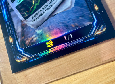1/1 BITCOIN Card Future Headlines 1,000,000 Newspaper 2026 GleeBeeCo Holo