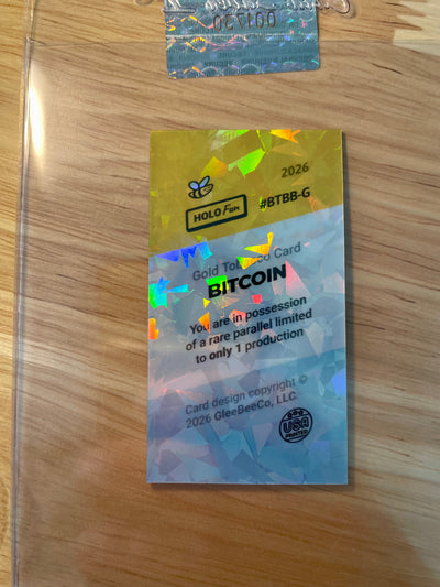 1/1 BITCOIN Tobacco Gold Card 2026 GleeBeeCo Holo Shards Parallel #BTBB-G