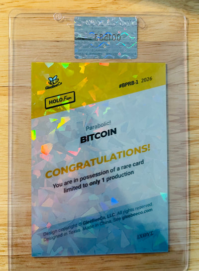 BITCOIN Card Parabolic! HOLO SHARDS Race Car Volatility 99 - 2026 GleeBeeCo 1/1