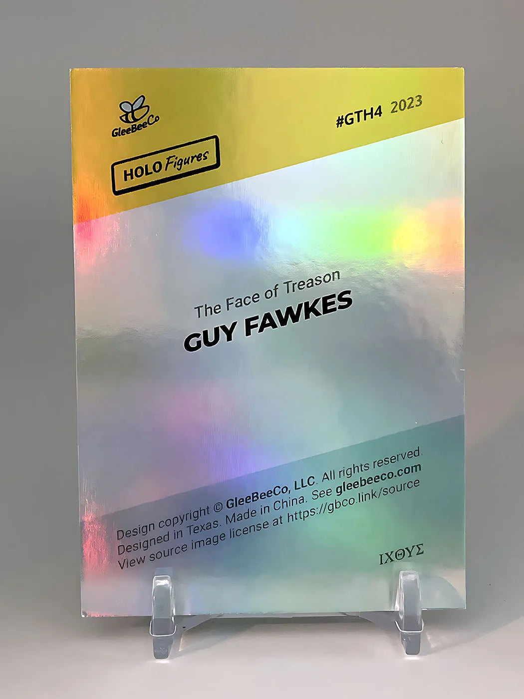 Guy Fawkes Card (Face of Treason) with Signature - 2024 GleeBeeCo Holo Figures
