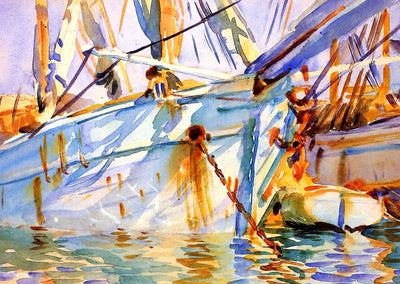 In a Levantine Port Fine Art Print 1906 by John Singer Sargent (6 Sizes)